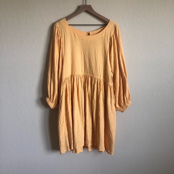 Free People Dresses & Skirts - Free People Beach Obsessed Babydoll Dress Yellow